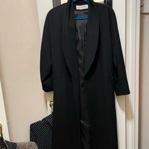 Dior Classic Black Long wool wrap coat classic